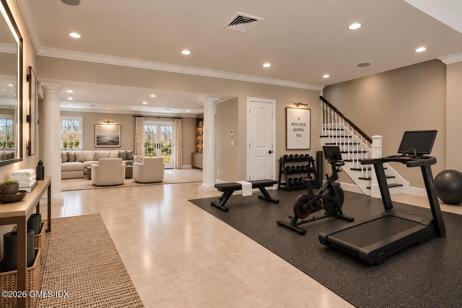 386 Westover Road Stamford, CT 06902 - Photo 20 of 23 Lower level w gym area and Family Room