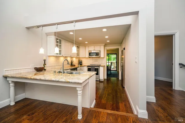 a very nice looking room with a wooden floor