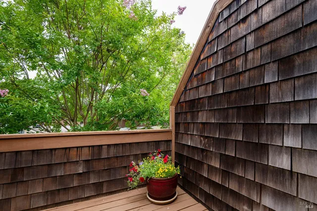 a view of a chair in a patio