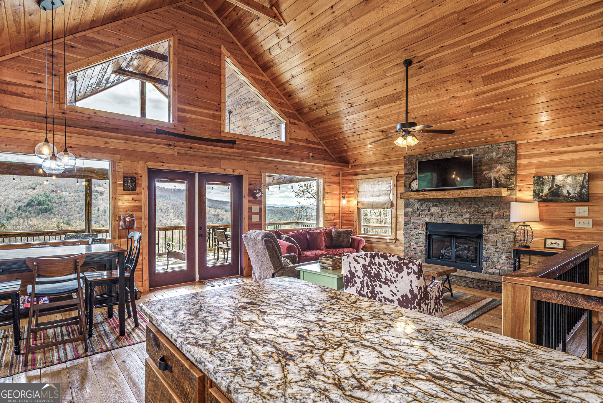 60 Silver Fox Circle Murphy, NC 28906 - Photo 8 of 48 a view of a livingroom with furniture window and wooden floor