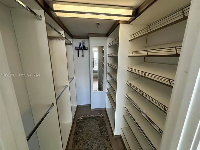 a view of walk in closet