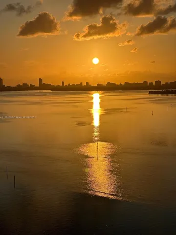 a view of an ocean from a city