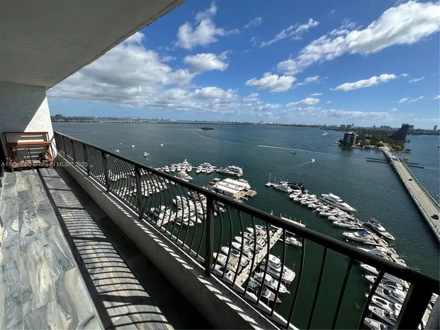 a view of city from a balcony