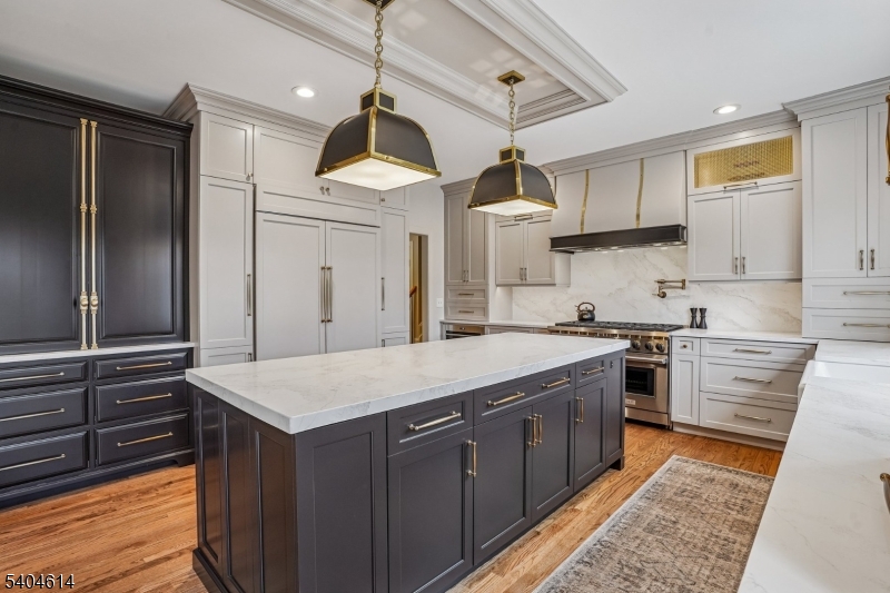 36 West Springtown Road Long Valley, NJ 07853 - Photo 12 of 50 a kitchen with a refrigerator a sink and wooden cabinets