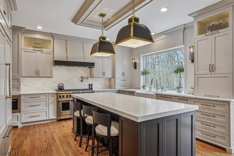 36 West Springtown Road Long Valley, NJ 07853 - Photo 14 of 50 a kitchen with stainless steel appliances granite countertop a sink a stove and a refrigerator