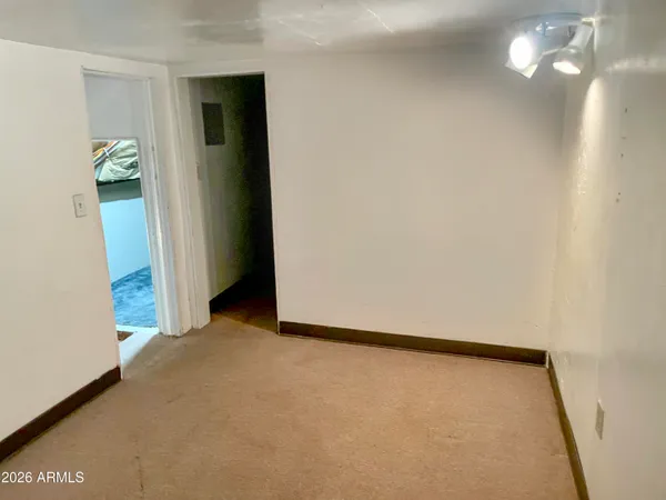 a view of a room with a empty space