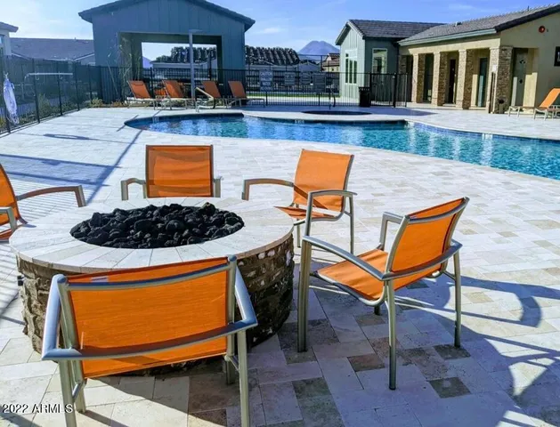 a balcony with a couch