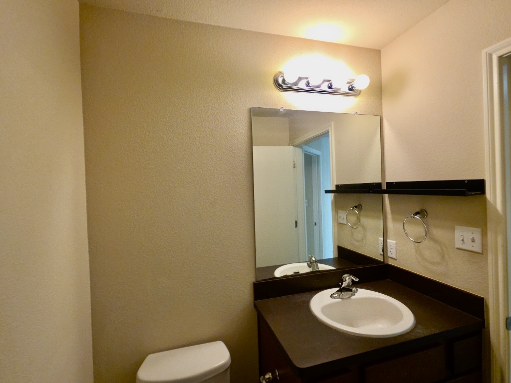 809 Yabers Court Austin, TX 78725 - Photo 21 of 29 Half bath with a textured wall and vanity