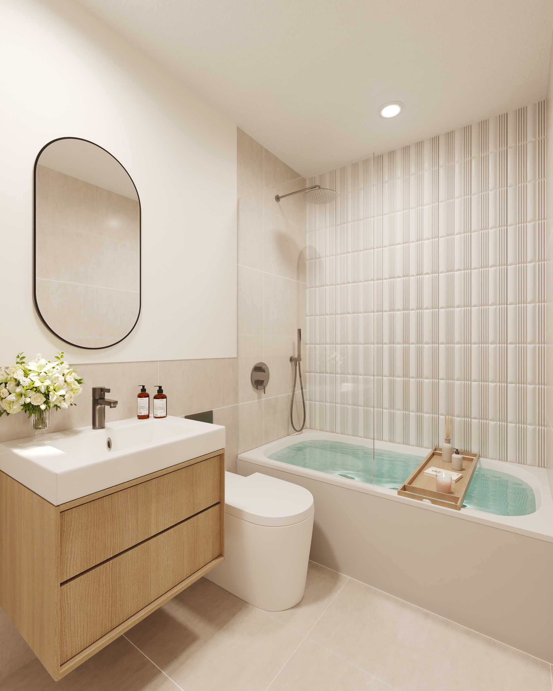 265 Weirfield Street, Unit GARDENA Brooklyn, NY 11221 - Photo 5 of 8 a bathroom with a sink a toilet and a mirror