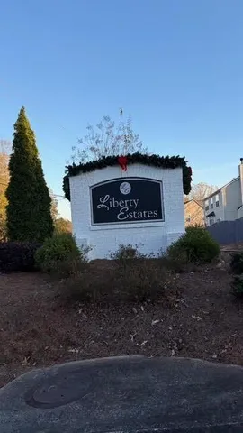 a outdoor space with lots of trees