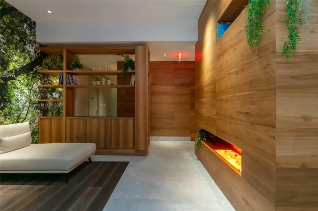 a view of balcony with furniture