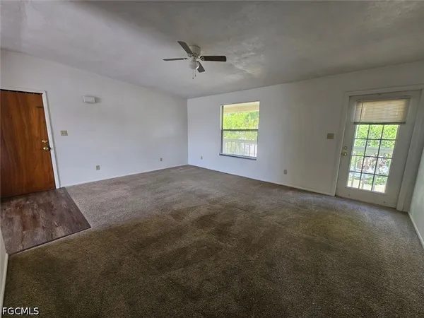 an empty room with a window