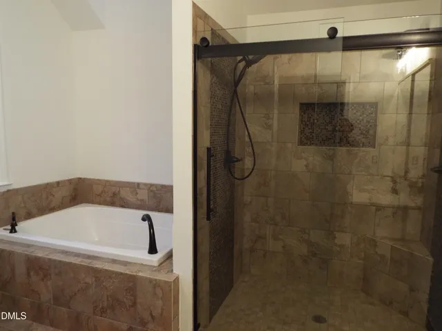 a view of a backyard with a small yard