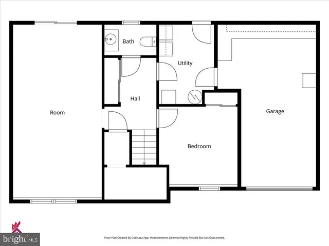 a picture of a bench in front of door