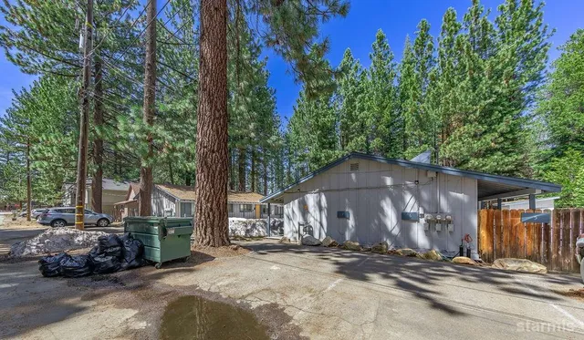 a car parked in front of a house