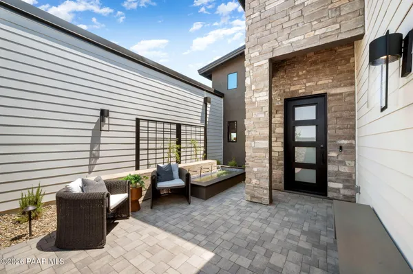 a outdoor space with patio furniture