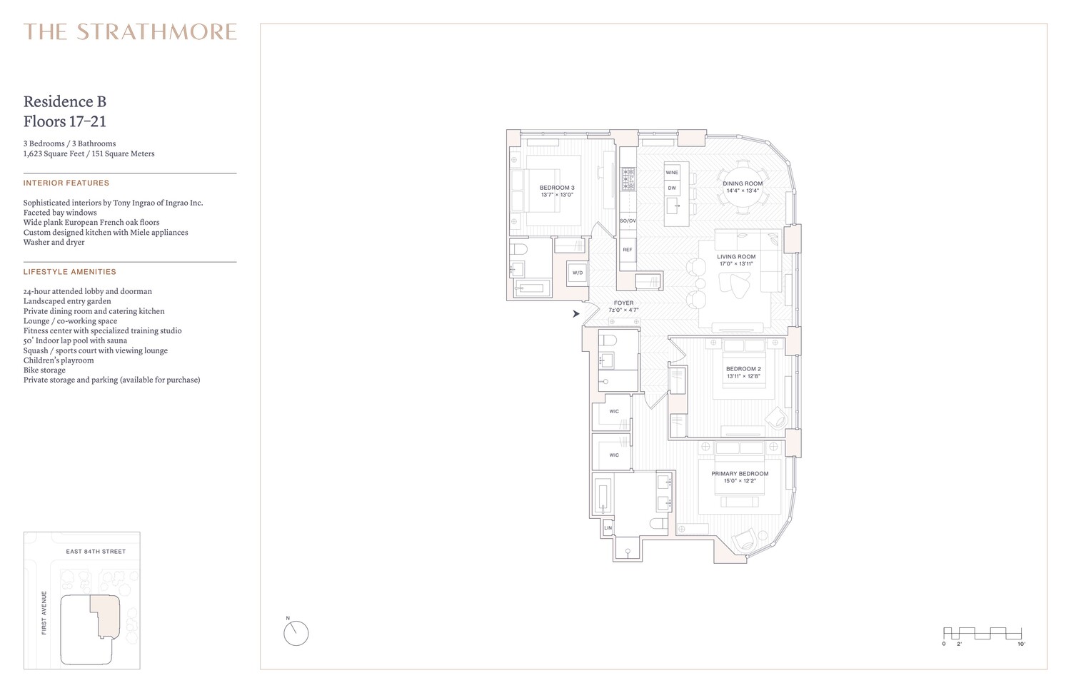 400 East 84th Street, Unit 18B Manhattan, NY 10028 - Photo 11 of 11 a picture of a floor plan