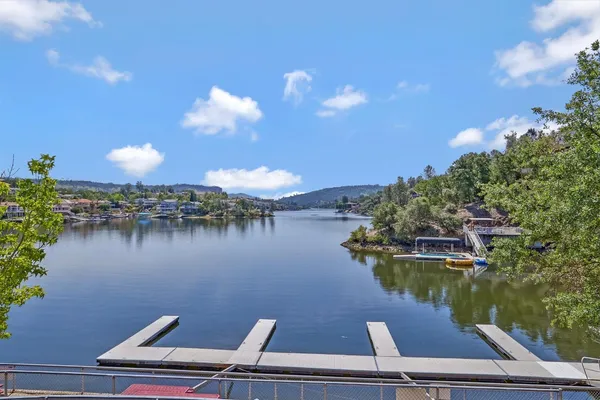 a view of lake with mountain