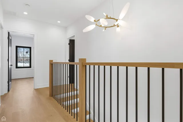 a view of a hallway with entryway