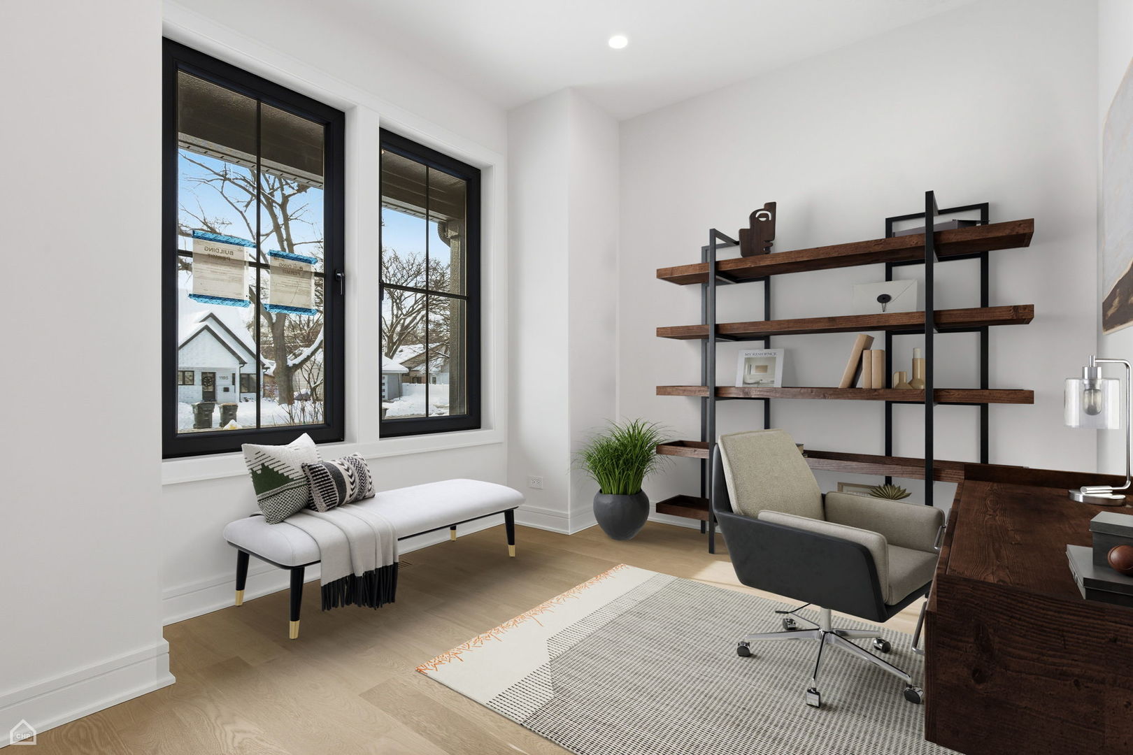 1100 Lois Avenue Park Ridge, IL 60068 - Photo 7 of 41 a living room with furniture floor to ceiling window and a flat screen tv
