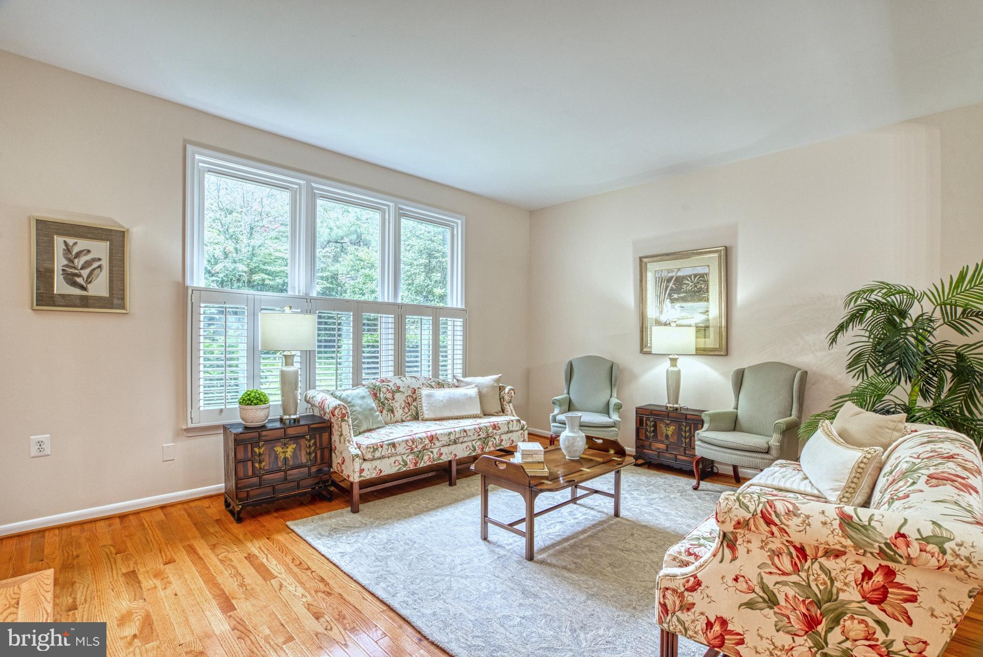 11133 Watermans Drive Reston, VA 20191 - Photo 12 of 56 Large Living Rm w/ new windows & plantation shutte