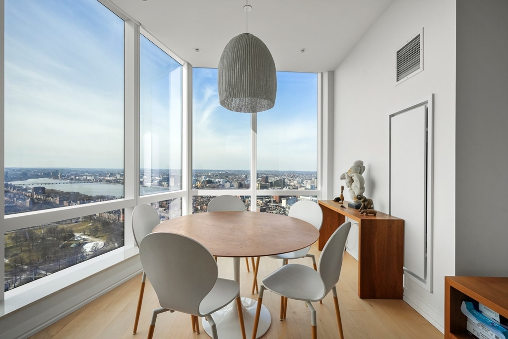 1 Franklin Street, Unit 4802 Boston, MA 02110 - Photo 10 of 42 a view of a dining room with furniture window and outside view