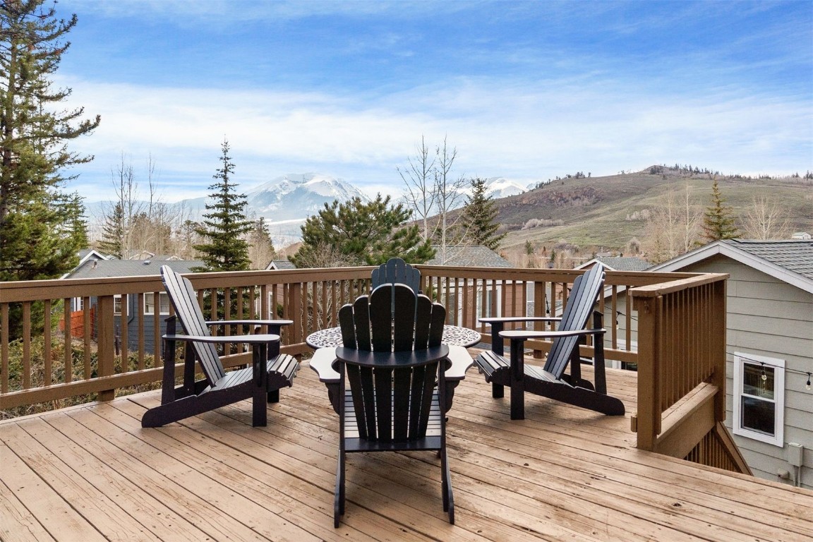 588 Alpine Road Dillon, CO 80435 - Photo 39 of 41 Upper Deck with a great sunset view over Buffalo Mountain