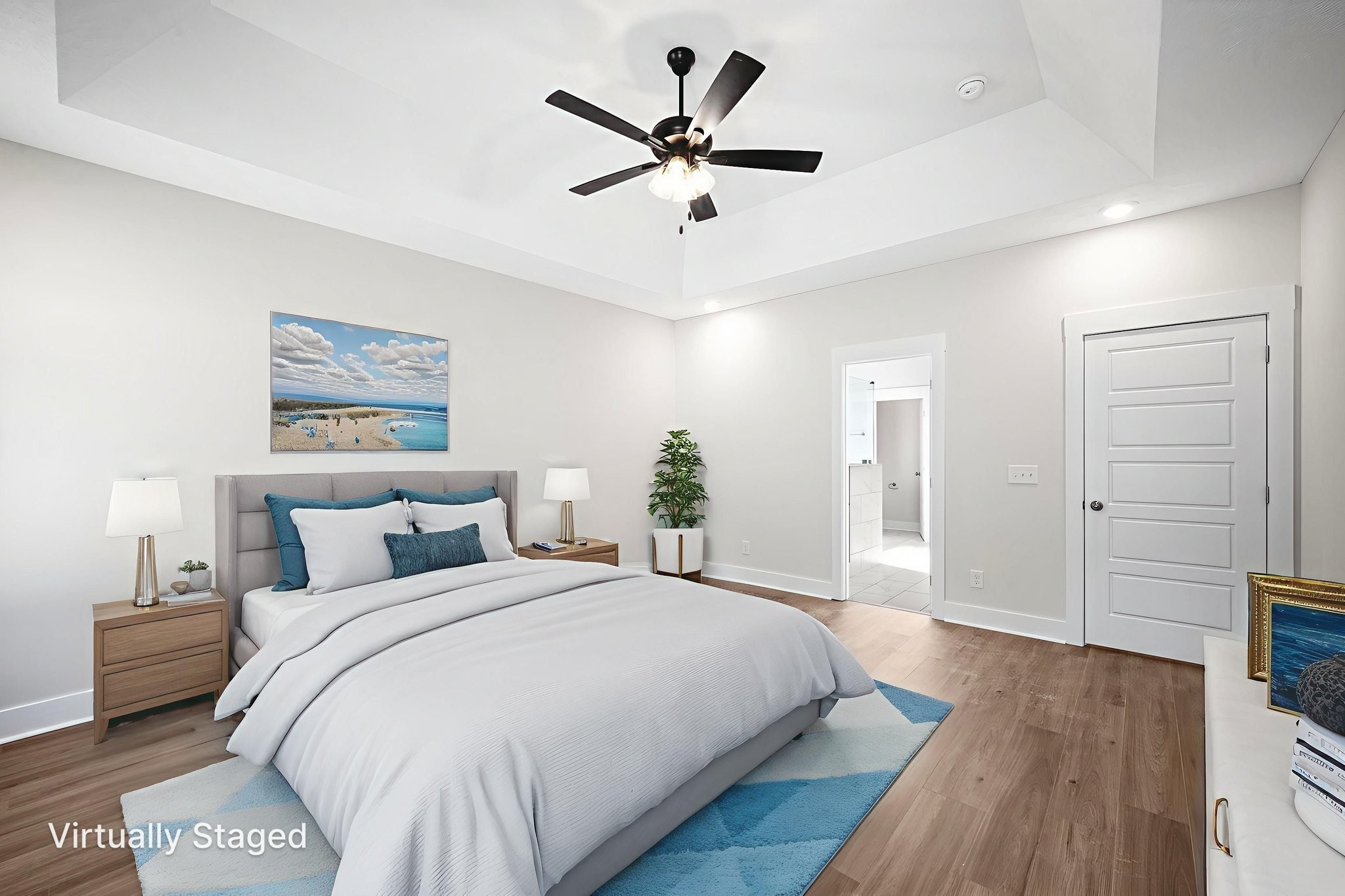 48 Powell Road Clarksville, TN 37043 - Photo 29 of 55 a bed room with a bed and a ceiling fan