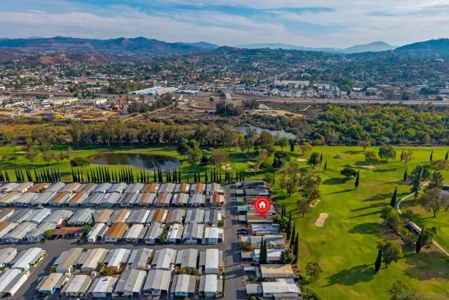 a view of city and mountain