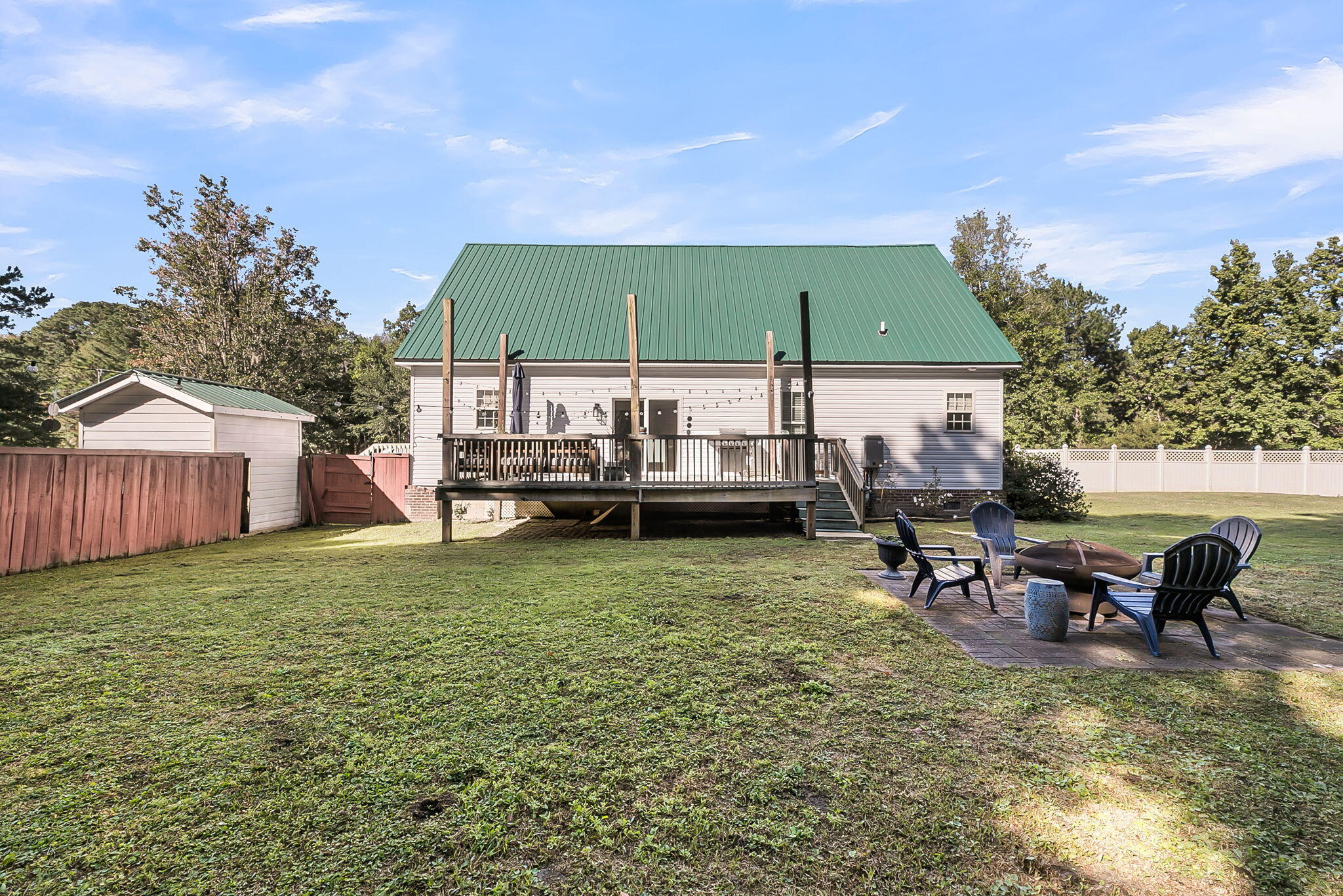1265 Dogpatch Lane Johns Island, SC 29455 - Photo 28 of 41 Back Deck w/Firepit