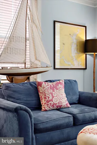 a view of a brick building from a balcony