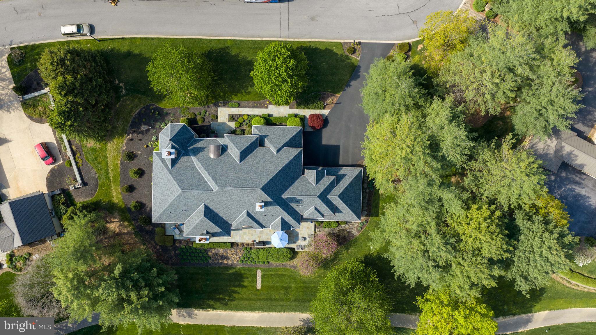 905 Greenside Drive Lititz, PA 17543 - Photo 115 of 127 an aerial view of a house with swimming pool garden and mountain view