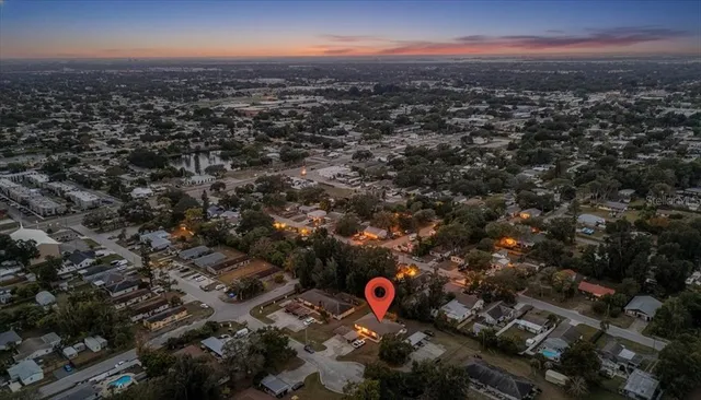 an aerial view of a city