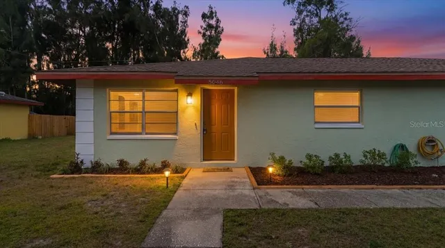 a front view of a house