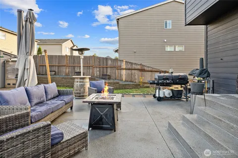 a outdoor space with patio furniture