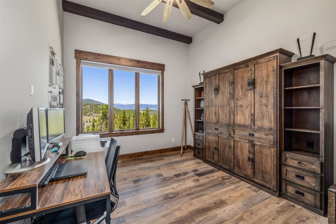 242 Point View Place Breckenridge, CO 80424 - Photo 21 of 47 a view of a workspace with furniture and a window