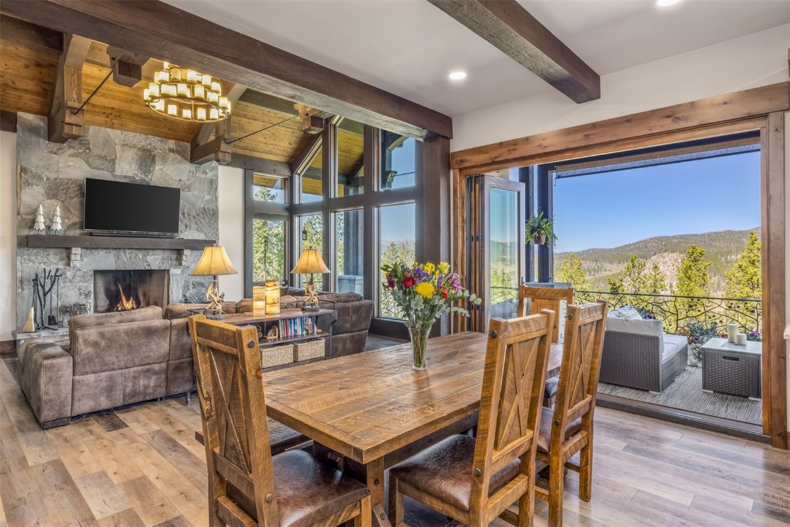 242 Point View Place Breckenridge, CO 80424 - Photo 7 of 47 a view of a dining room with furniture window and outside view