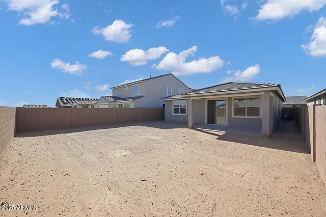 a view of a patio with potted plants