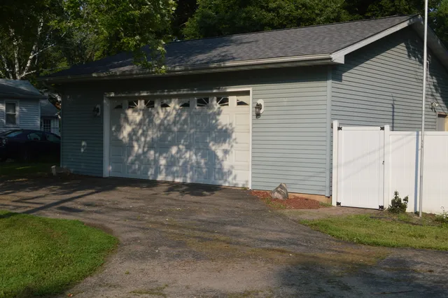 a backyard of a house