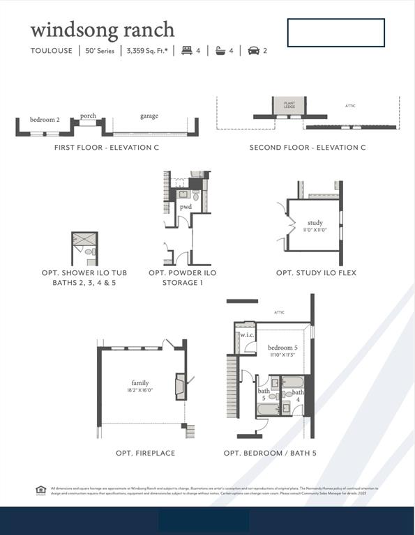 4130 Kestrel Street Prosper, TX 75078 - Photo 2 of 18 This beautiful home features elevation A, the optional study, optional powder bath, electric fireplace and so much more!