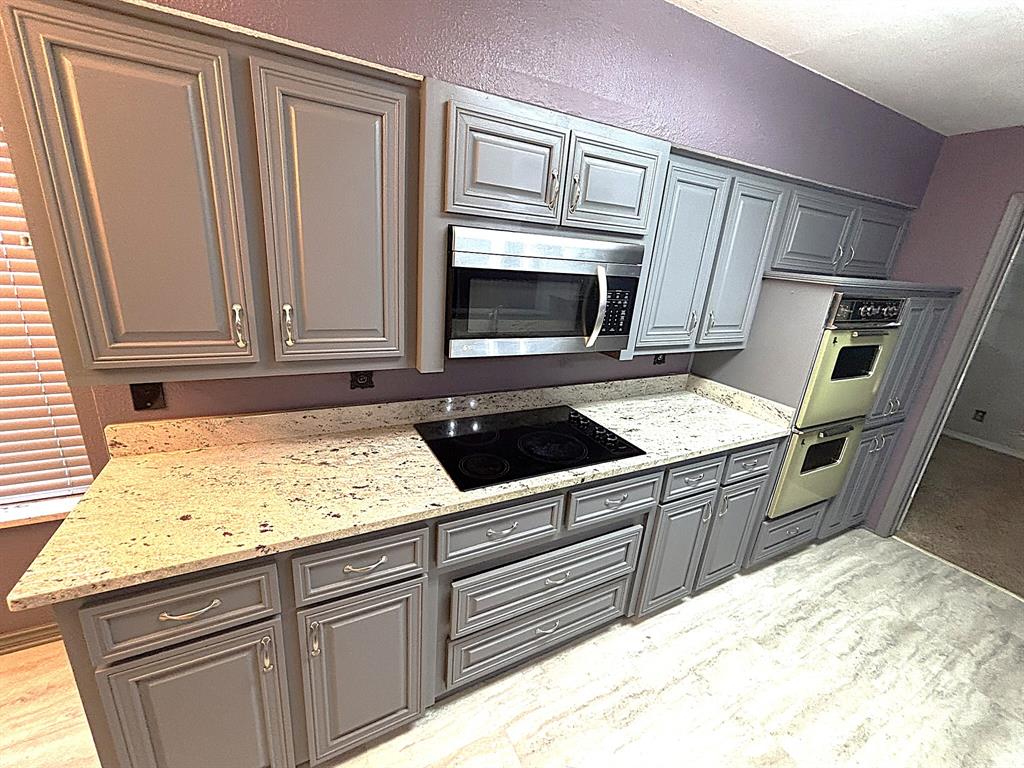 3042 Kiest Ridge Drive Dallas, TX 75233 - Photo 4 of 27 a kitchen with granite countertop cabinets stainless steel appliances and sink