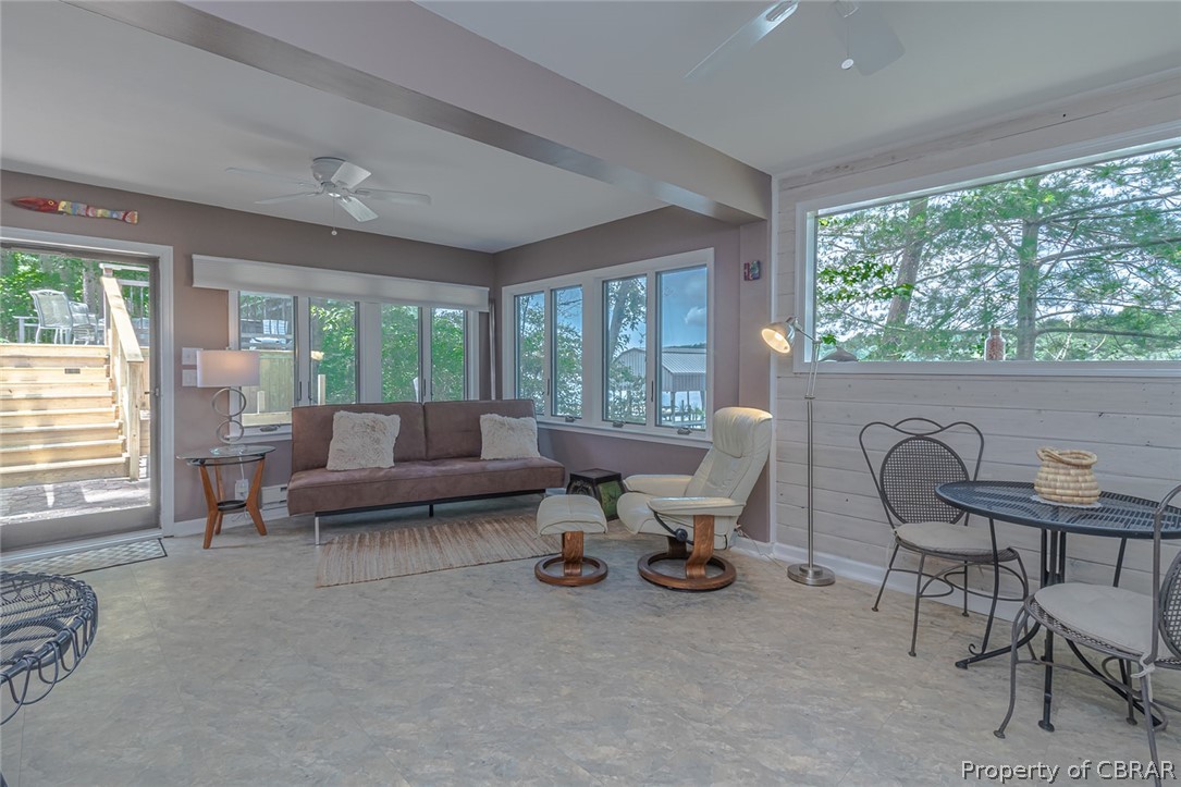 1434 Hoecake Road Lancaster, VA 22503 - Photo 29 of 48 Pool house living area with room for bed