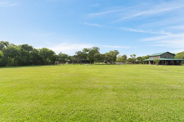 a view of an ocean from a yard