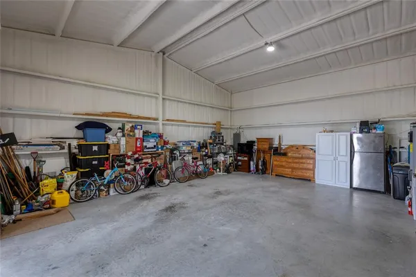 a view of a storage with a bike