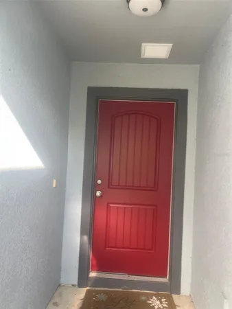 a view of front door
