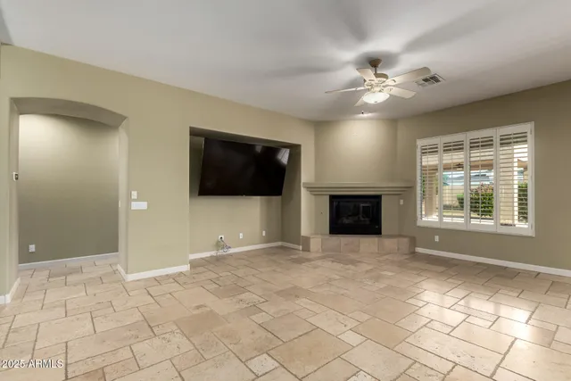 a view of a livingroom with a fireplace