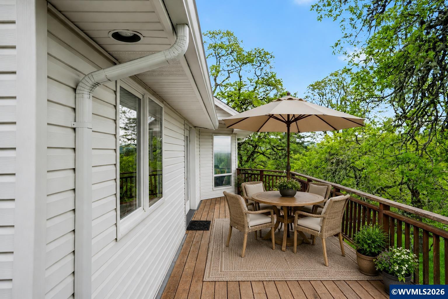 1299 Twin Hills Road Southeast Jefferson, OR 97352 - Photo 12 of 47 a view of a deck with furniture and yard
