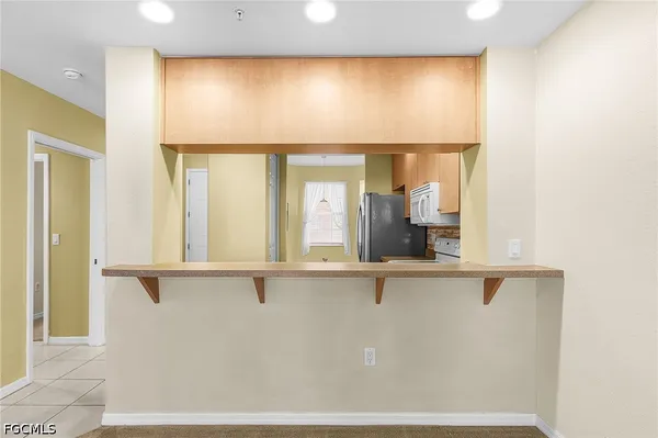 a view of a large mirror