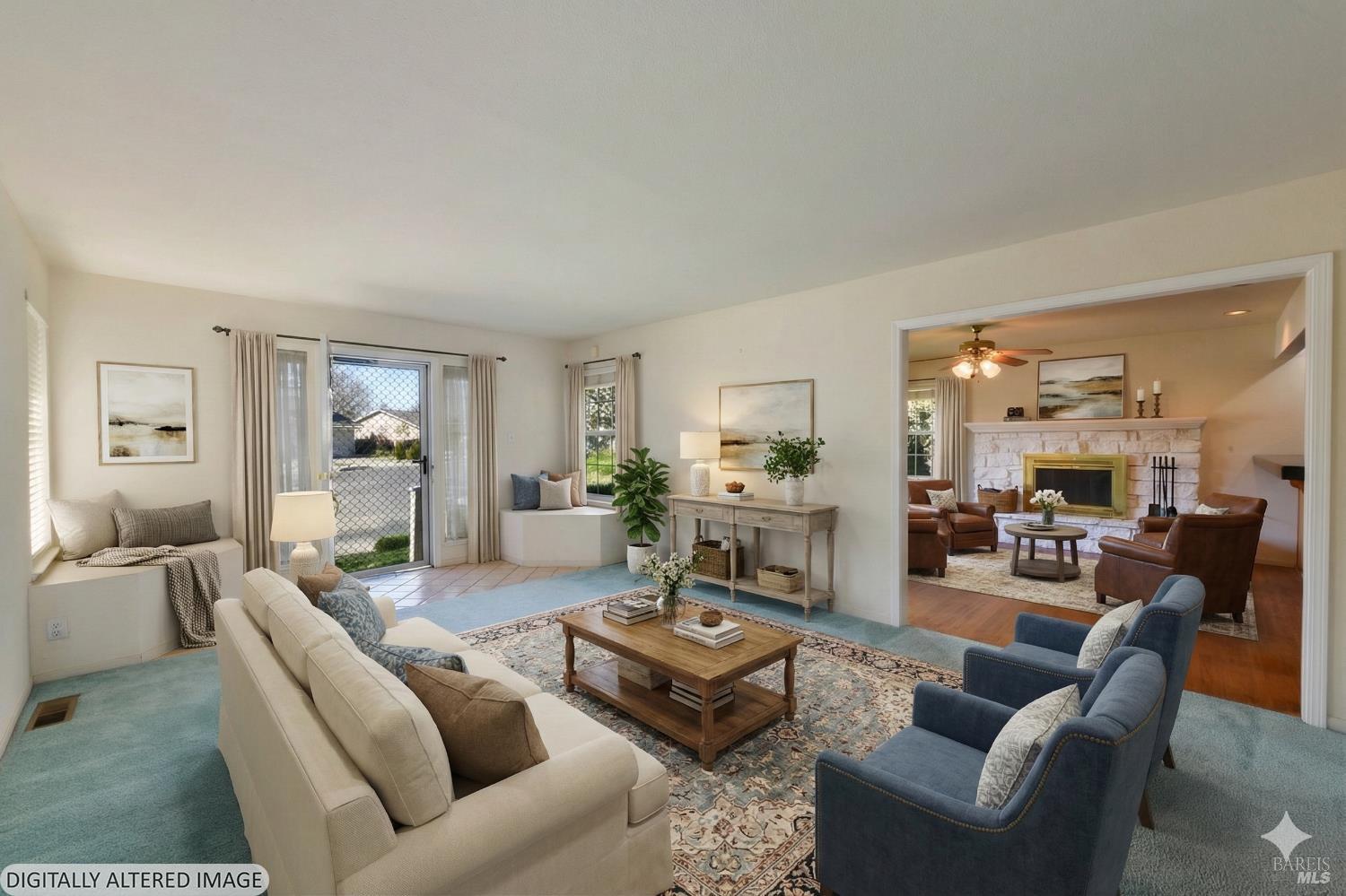 135 Fulton Place Windsor, CA 95492 - Photo 7 of 41 a living room with furniture wooden floor and a large window