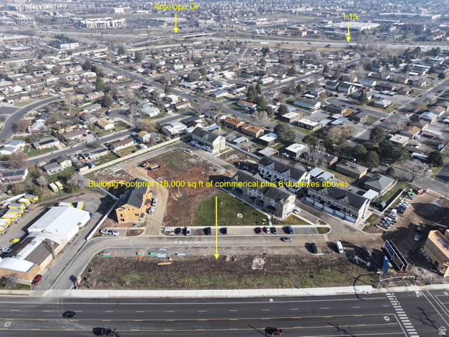 1676 North Main Street Layton, UT 84041 - Photo 4 of 8 Aerial view of property and surrounding area